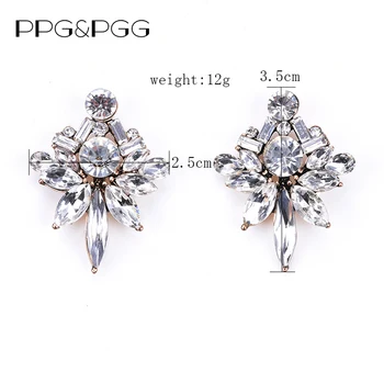 PPG&PGG 2017 Vyhlásenia náušnice Módne Šperky Elegantný Lesklý crystal Stud Náušnice Pre Ženy Factory Veľkoobchod