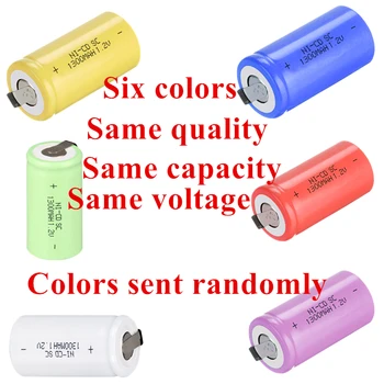 Pravda kapacity! 9 ks SC batérie subc batérie, nabíjacie nicd batérie, náhradné 1.2 v, 1300 mah akumulátor, modrá farba