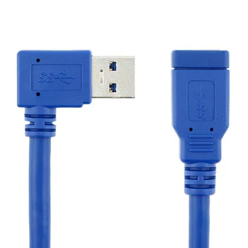Pravý Uhol USB 3.0 Samec Samica Predlžovací Kábel pre Apple Macbook Pro Retina Série, Počítač, Tablet PC, TV, DVD prehrávač