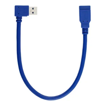 Pravý Uhol USB 3.0 Samec Samica Predlžovací Kábel pre Apple Macbook Pro Retina Série, Počítač, Tablet PC, TV, DVD prehrávač