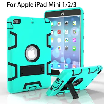 Pre Apple iPad Mini 3 2 1 puzdro Deti Bezpečné Brnenie Kremíka PC Puzdro Shockproof Hybrid Ťažkých Robustný Funda