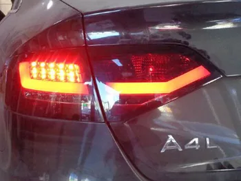 Pre Audi A4 A4L A4L/B8, LED zadné svetlá 2008 2012 rok auto originálne náhradné pre Halo modely Black bývanie s červeným bar