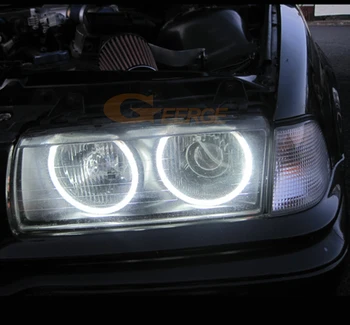 Pre BMW E36 3 Série s Euro svetlomety 1992-1998 Vynikajúce angel eyes Ultra jasné osvetlenie CCFL Angel Eyes auta Halo Krúžok