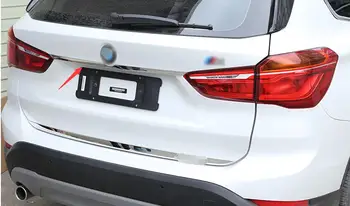Pre BMW X1 F48 2016 2017 nerezová oceľ Zadný Boot Lišty Veka batožinového priestoru Kryt Výbava 1PCS