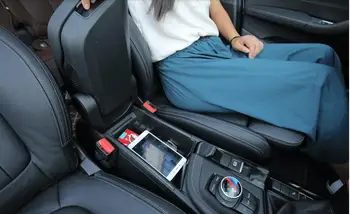 Pre BMW X1 F48 2016 2017 Čierneho plastu Ľavej Strane Jazdy Interiérové Doplnky Opierkou Konzola Úložný Box Containe 1pcs
