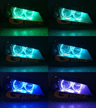 Pre BMW X3 F25 2010 2011 2012 2013 HALOGÉNOVÉ predné svetlo Vynikajúce Multi-Farba Ultra svetlé RGB LED Angel Eyes auta