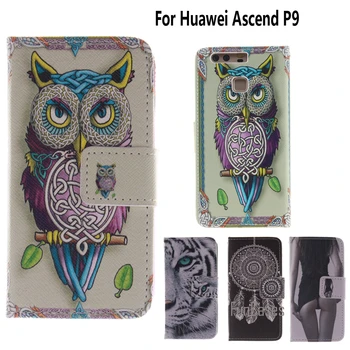 Pre coque Huawei P9 Prípade fundas Huawei Ascend P9 Kryt Prípade, 5.2 palce + Stojan, Držiak Karty pre huawai huwawei hauwei