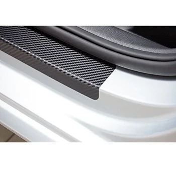 Pre Fiat 500 Uhlíkových Vlákien Vinylové Nálepky Auto Dvere, Parapetné Chránič Šúchať Doska Auto Príslušenstvo Auto Styling