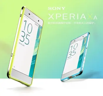 Pre Fundas Xperia XA prípade Luxusné Deluxe Ultra Tenký hliníkový Bumper Pre Sony Xperia XA + 2 Filmu (1 Predné +Zadné 1)