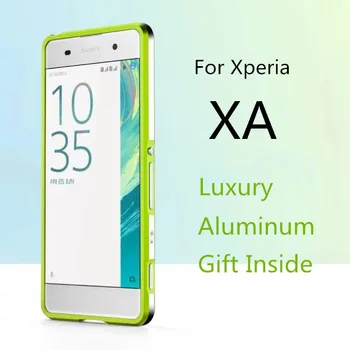 Pre Fundas Xperia XA prípade Luxusné Deluxe Ultra Tenký hliníkový Bumper Pre Sony Xperia XA + 2 Filmu (1 Predné +Zadné 1)