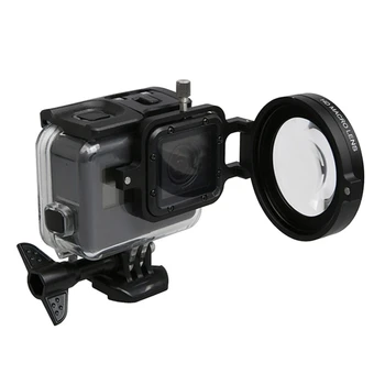 Pre GoPro HERO5 Šport Akcia Fotoaparát Profesionálne 58mm 16X Makro Objektív zblízka Filtra Šošovky Base Adaptér Krúžok Objektívu Remienok na Ruku
