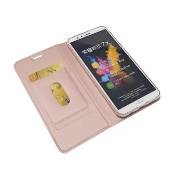 Pre Huawei Honor 7X Telefón Prípadoch Pre Česť 7X Flip Prípade Luxusné Elegantné Kožené Peňaženky Kryt sim Sloty Taška Coque Hoesje Etui Capa