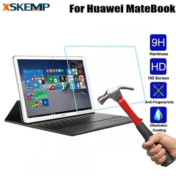 Pre Huawei MateBook HZ-W09 Shockproof Ultra Clear 0,3 MM Premium Tvrdeného Skla Tablet 9H Pevného Screen Protector Ochranná Fólia