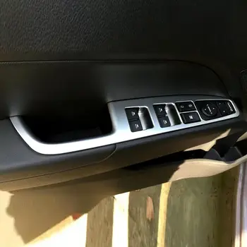 Pre Hyundai Elantra 2016 / Avante 4pcs Chrome Interiérové Dvere Opierkou Kryt Okno Zdvihákov Prepnúť Tlačidlo Krytu Výbava