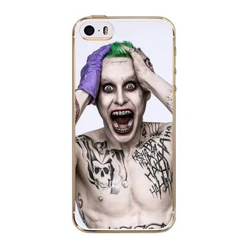 Pre iPhone 5S Prípade Samovražedné Komando Joker Harley Quinn Mäkké TPU Protactive puzdro pre iPhone 5 / 5S / SE
