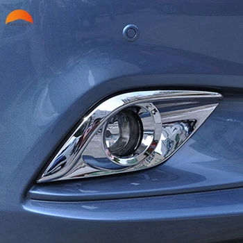 Pre Mazda 6 Atenza Auto Vonkajšie Príslušenstvo ABS Chrome Predné Hmlové svetlo Foglights lampa Kryt Trim Líšt 2KS