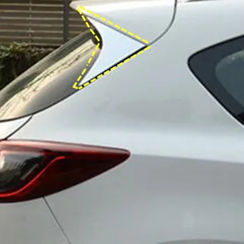 Pre Mazda CX-5 CX5 2016 Auto orgán tvarovania účesu chrome ABS Zadné ostrohové Spojler, bočné trojuholník Lištu OKNA rám orezania Tyčinky 2 ks