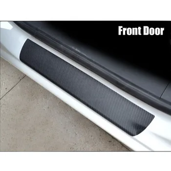 Pre Mitsubishi ASX Lancer RVR 2011 2012 2013 auto dvere, parapetné šúchať uhlíkových vlákien vinylové nálepky, Samolepky 4pcs auto styling
