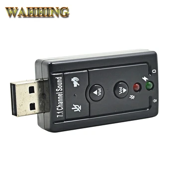 Pre PC Desktop, Notebook Externý USB Zvuková Karta 7.1 Kanálové 3D Zvuková Karta, USB Audio Adaptér 3,5 mm Headset MIKROFÓN HY1017
