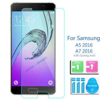 Pre Samsung Galaxy A5 A7 2016 Dua Tvrdeného Skla Screen Protector 2.5 9h Bezpečnosti Ochranný Film na A510F A710F A7100 Lte