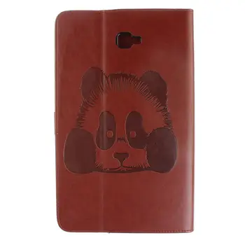 Pre Samsung Galaxy Tab A a6 10.1 2016 T580 T585 puzdro na Tablet Magnetické Emboss Panda Vzor PU Kožené Folio Pokožky Prípade Funda