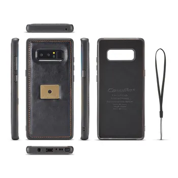 Pre Samsung Poznámku 8 Peňaženky Prípade Luxusné Kožené Flip Magnetické Odnímateľné Puzdro Pre Samsung Galaxy Note 8 Kožené Puzdro Note8 Kryt