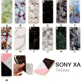 Pre Sony Xperia XA Prípade Mäkké TPU Silikónové puzdro Mramoru Maľovanie Zadný Kryt puzdro Pre Sony Xperia XA F3111 F3113 F3115