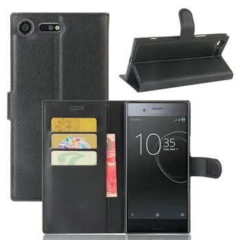 Pre Sony Xperia XZ Premium Dual G8141 G8142 Peňaženky, Kožené puzdro Flip G8141 G8142 telefónu Zadný Kryt prípade so Stojanom Etui>