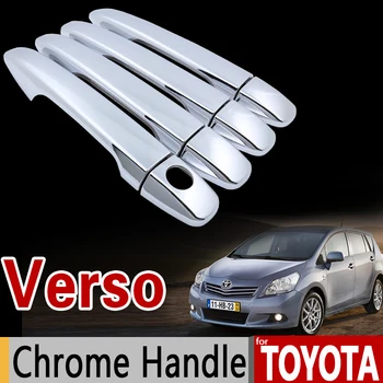 Pre Toyota Verso 2009 - 2016 AR20 Chrome Rukoväť Kryt Výbava Nastaviť 2010 2011 2012 2013 Príslušenstvo Nálepky Auto Styling