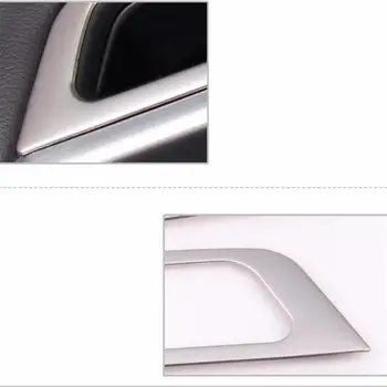 Pre Volvo XC60 S60, V60 Nehrdzavejúcej Ocele Vnútorné Dvere, lakťová opierka Okno Výťah Tlačidlo Krytu Interiérom 7pcs / set auto styling