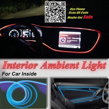 Pre VW Volkswagen Touareg 2003~Interiéru Vozidla Okolitého Svetla Panel osvetlenie Vozidla vo Vnútri Pohode Pásy Svetla, Optické Vlákna Band