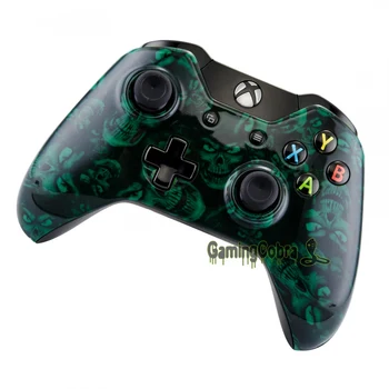 Pre Xbox Jeden Radiče Náhradné Diely Prednej Shell Zelená Hydro Dippd Lebky