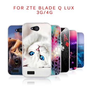 Pre ZTE Q Lux Čepeľ 4 G Prípad 3D Cute Cat Fundas Coque Pre ZTE Blade Q Lux 4G 3G A430 Telefón Prípadoch, Mäkké Silikónové TPU Tašky Shell