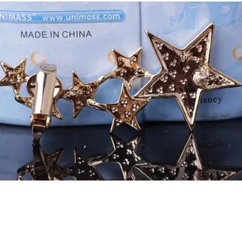 Predaj 2017 kórejský Štýl Roztomilý Zlato/Striebro Kryštál Putá hviezdy Ear Piercing Klip Náušnice Ženy Drahokamu Earings Módne Šperky