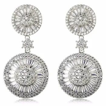 PREDAJ 925 silver Európe Pierko Crystal od Swarovski nové módne tvorivé Náušnice high-end svadobné šperky náušnice