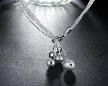 Predaj 925 sterling silver náhrdelník 18-palcové zmluvne kolo sladké ShaGuangZhu kvality strieborný náhrdelník