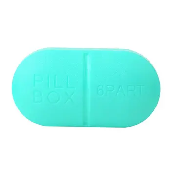 Prenosná Cestovná 6-Slot Lekárske Pilulku Box Držiteľ Medicíny Prípade Drog Skladovanie Teplej Predaj
