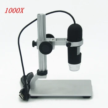 Prenosné 1000X Digitálny USB Mikroskop 8 LED Elektronické HD Zväčšenia Obrazu CMOS Senzor Loupes Endoskopu Fotoaparát Al-zliatiny Stentu