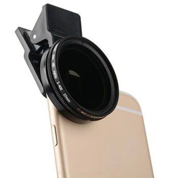 Prenosné Nastaviteľné 37mm Neutrálne Klip-na ND 2-400 Fotoaparát Telefónu Filter Univerzálny Objektív pre iPhone Android IOS Mobilný Telefón