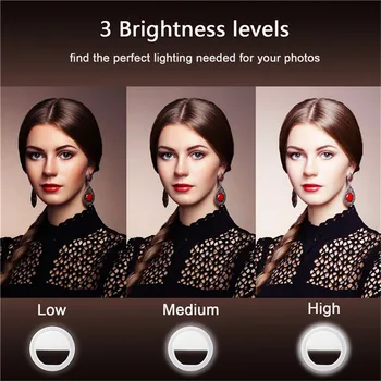 Prenosný Flash 36 Led Fotoaparát Vylepšenie Fotografie Selfie Krúžok Svetlo pre Smartphone iPhone 6 plus 6 6 5 5 4s 4, Samsung Galaxy