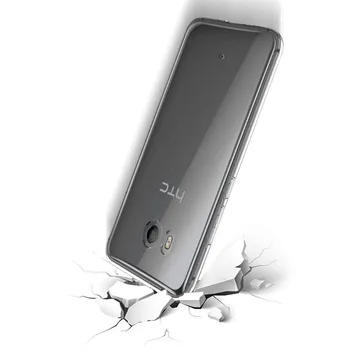 Priehľadný Kryštál Mäkké TPU Jasné, Skin Case Ultra Tenký Kryt pre HTC U 11 / U11 / Oceánu