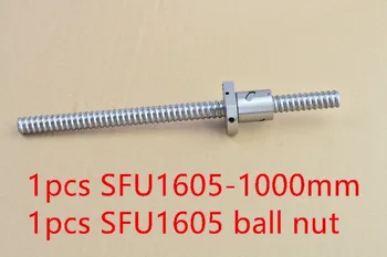 Priemer 16 mm guľôčkovej skrutky RM1605 dĺžka 1000mm plus SFU1605 loptu matica CNC DIY Rezbárstvo stroj 1pcs