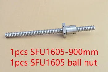Priemer 16 mm guľôčkovej skrutky RM1605 dĺžka 900 mm plus SFU1605 loptu matica CNC DIY Rezbárstvo stroj 1pcs