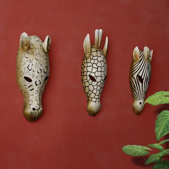 Primitívne Africké Štýl Emulational Zvieratá Maska Nástenné Závesné Dekorácie Bar Reštaurácia Kreatívne Nástenné Kresby Trendy Živice Plavidlá