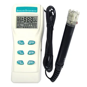 Profesionálne Digitálne Rozpusteného Kyslíka ROBIŤ Meter Tester 0~199.9% / 0~19,99 dolárov PPM / 0~19,99 dolárov mg/I Rozsah Teploty Čítanie