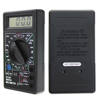 Profesionálne DT832 Digitálny Multimeter LCD DC AC Voltmeter Ammeter Ohm Tester L15