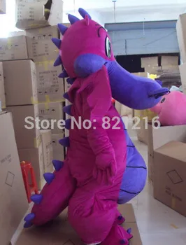 Profesionálne Nové Veľké Fialové Dragon Maskot Maškarný Kostým Pre Dospelých Veľkosť