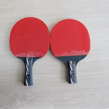 Profesionálne Uhlíkových Vlákien Stolný Tenis Raketa Čepeľ S Dvojitým Tvári Vyrážky-v Raketa Gumy Pôvodné Ping Pong raketa Taška
