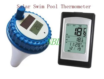 Profesionálny Digitálny Bezdrôtový Bazén SPA Plávajúce Teplota meradla, Spa Teplomer S 3 Kanály/Čas Budenia/Kalendár
