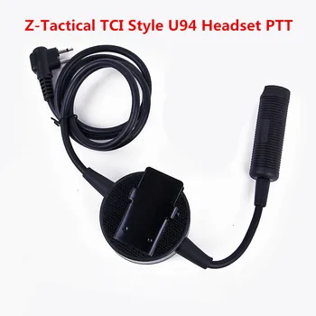 Prvok Z-Taktické TCI Štýl U94 Headset PTT pre 2-way Verzia Kolíky Rádio Headset Airsoft Taktické Headset Z114-Black Walkie